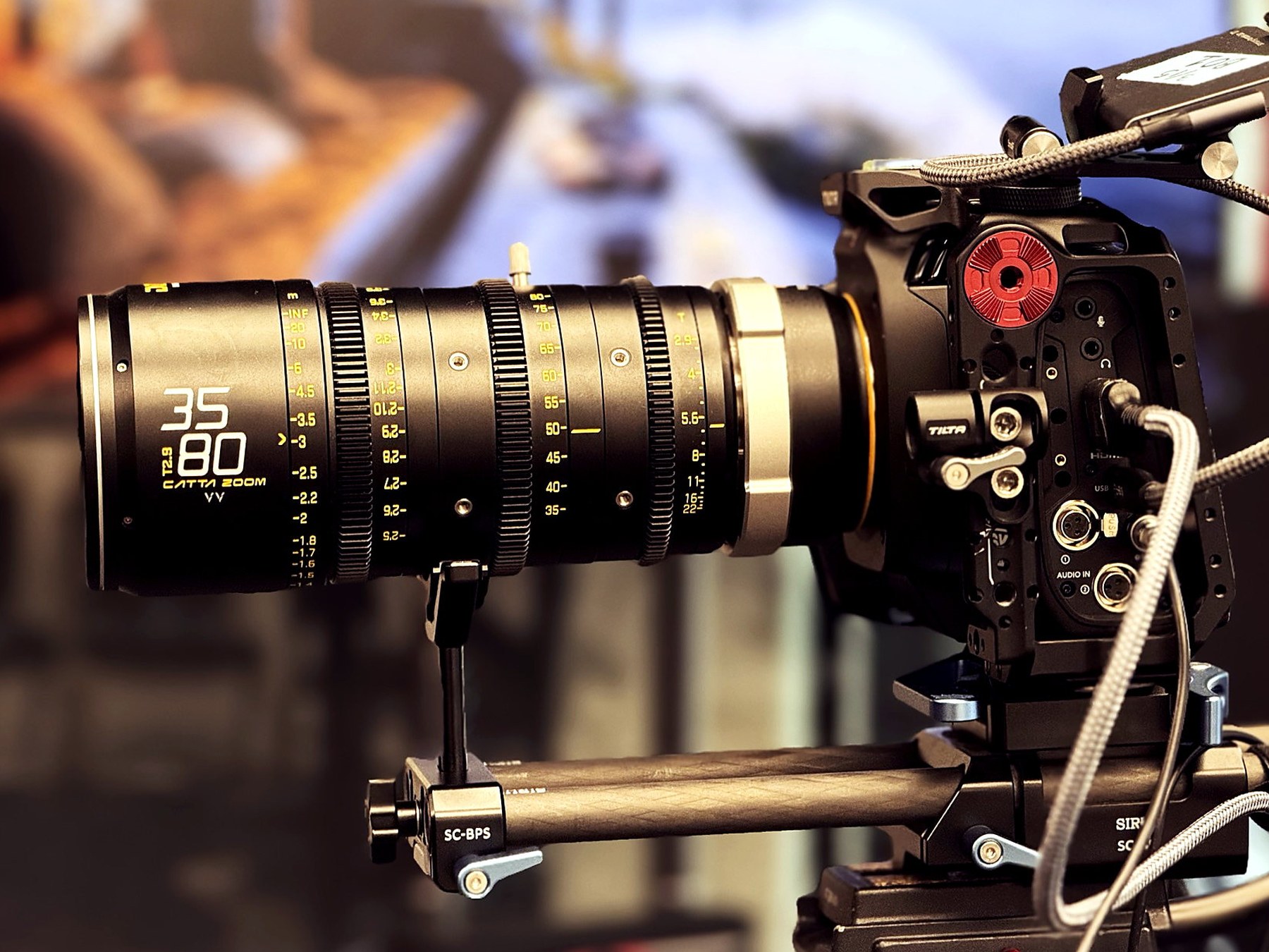 Cinema camera lens detail used for Mezo Records video sessions